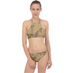 Flowers, Branches, Desenho, Edge, Leaves Halter Bikini Set