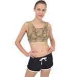 Flowers, Branches, Desenho, Edge, Leaves V-Back Sports Bra