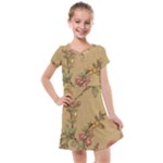 Flowers, Branches, Desenho, Edge, Leaves Kids  Cross Web Dress