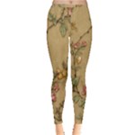 Flowers, Branches, Desenho, Edge, Leaves Inside Out Leggings