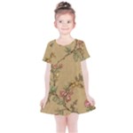 Flowers, Branches, Desenho, Edge, Leaves Kids  Simple Cotton Dress