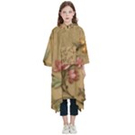 Flowers, Branches, Desenho, Edge, Leaves Kids  Hooded Rain Ponchos