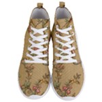 Flowers, Branches, Desenho, Edge, Leaves Men s Lightweight High Top Sneakers