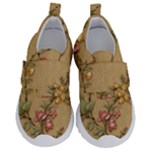 Flowers, Branches, Desenho, Edge, Leaves Kids  Velcro No Lace Shoes