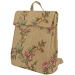 Flowers, Branches, Desenho, Edge, Leaves Flap Top Backpack