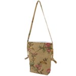 Flowers, Branches, Desenho, Edge, Leaves Folding Shoulder Bag