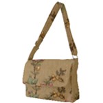 Flowers, Branches, Desenho, Edge, Leaves Full Print Messenger Bag (S)