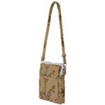 Flowers, Branches, Desenho, Edge, Leaves Multi Function Travel Bag