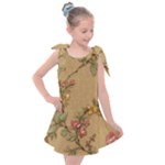 Flowers, Branches, Desenho, Edge, Leaves Kids  Tie Up Tunic Dress