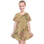 Flowers, Branches, Desenho, Edge, Leaves Kids  Smock Dress