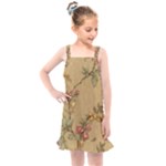 Flowers, Branches, Desenho, Edge, Leaves Kids  Overall Dress