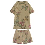 Flowers, Branches, Desenho, Edge, Leaves Kids  Swim T-Shirt and Shorts Set