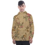 Flowers, Branches, Desenho, Edge, Leaves Men s Front Pocket Pullover Windbreaker