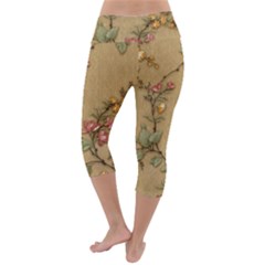 Lightweight Velour Capri Yoga Leggings 