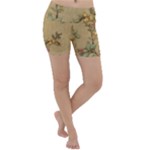 Flowers, Branches, Desenho, Edge, Leaves Lightweight Velour Yoga Shorts