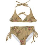 Flowers, Branches, Desenho, Edge, Leaves Kids  Classic Bikini Set