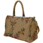 Flowers, Branches, Desenho, Edge, Leaves Duffel Travel Bag