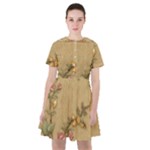 Flowers, Branches, Desenho, Edge, Leaves Sailor Dress