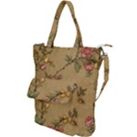 Flowers, Branches, Desenho, Edge, Leaves Shoulder Tote Bag