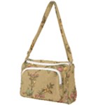 Flowers, Branches, Desenho, Edge, Leaves Front Pocket Crossbody Bag