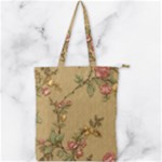 Flowers, Branches, Desenho, Edge, Leaves Double Zip Up Tote Bag