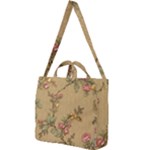 Flowers, Branches, Desenho, Edge, Leaves Square Shoulder Tote Bag