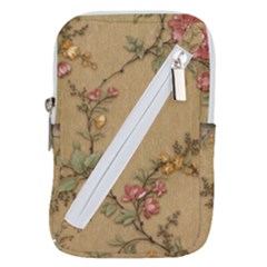 Flowers, Branches, Desenho, Edge, Leaves Belt Pouch Bag (Large) from ArtsNow.com