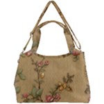 Flowers, Branches, Desenho, Edge, Leaves Double Compartment Shoulder Bag