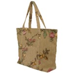 Flowers, Branches, Desenho, Edge, Leaves Zip Up Canvas Bag