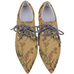 Flowers, Branches, Desenho, Edge, Leaves Pointed Oxford Shoes