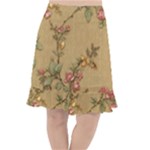 Flowers, Branches, Desenho, Edge, Leaves Fishtail Chiffon Skirt