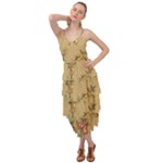 Flowers, Branches, Desenho, Edge, Leaves Layered Bottom Dress