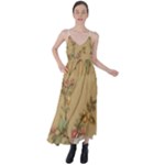 Flowers, Branches, Desenho, Edge, Leaves Tie Back Maxi Dress