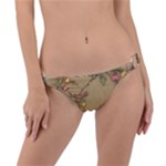 Flowers, Branches, Desenho, Edge, Leaves Ring Detail Bikini Bottoms