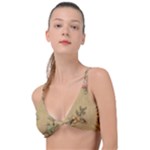 Flowers, Branches, Desenho, Edge, Leaves Knot Up Bikini Top