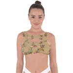 Flowers, Branches, Desenho, Edge, Leaves Bandaged Up Bikini Top