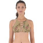 Flowers, Branches, Desenho, Edge, Leaves Perfectly Cut Out Bikini Top