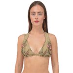 Flowers, Branches, Desenho, Edge, Leaves Double Strap Halter Bikini Top