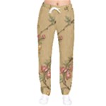 Flowers, Branches, Desenho, Edge, Leaves Women Velvet Drawstring Pants