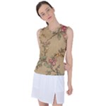 Flowers, Branches, Desenho, Edge, Leaves Women s Sleeveless Sports Top