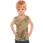 Flowers, Branches, Desenho, Edge, Leaves Kids  Sport Tank Top