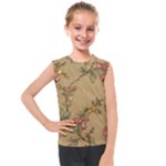 Flowers, Branches, Desenho, Edge, Leaves Kids  Mesh Tank Top