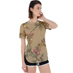 Flowers, Branches, Desenho, Edge, Leaves Perpetual Short Sleeve T-Shirt