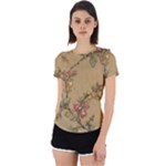 Flowers, Branches, Desenho, Edge, Leaves Back Cut Out Sport T-Shirt