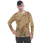 Flowers, Branches, Desenho, Edge, Leaves Men s Pique Long Sleeve T-Shirt