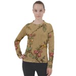 Flowers, Branches, Desenho, Edge, Leaves Women s Pique Long Sleeve T-Shirt