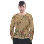 Flowers, Branches, Desenho, Edge, Leaves Men s Long Sleeve Raglan T-Shirt