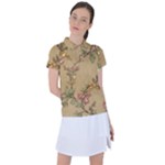 Flowers, Branches, Desenho, Edge, Leaves Women s Polo T-Shirt