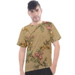 Flowers, Branches, Desenho, Edge, Leaves Men s Sport Top