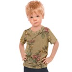 Flowers, Branches, Desenho, Edge, Leaves Kids  Sports T-Shirt